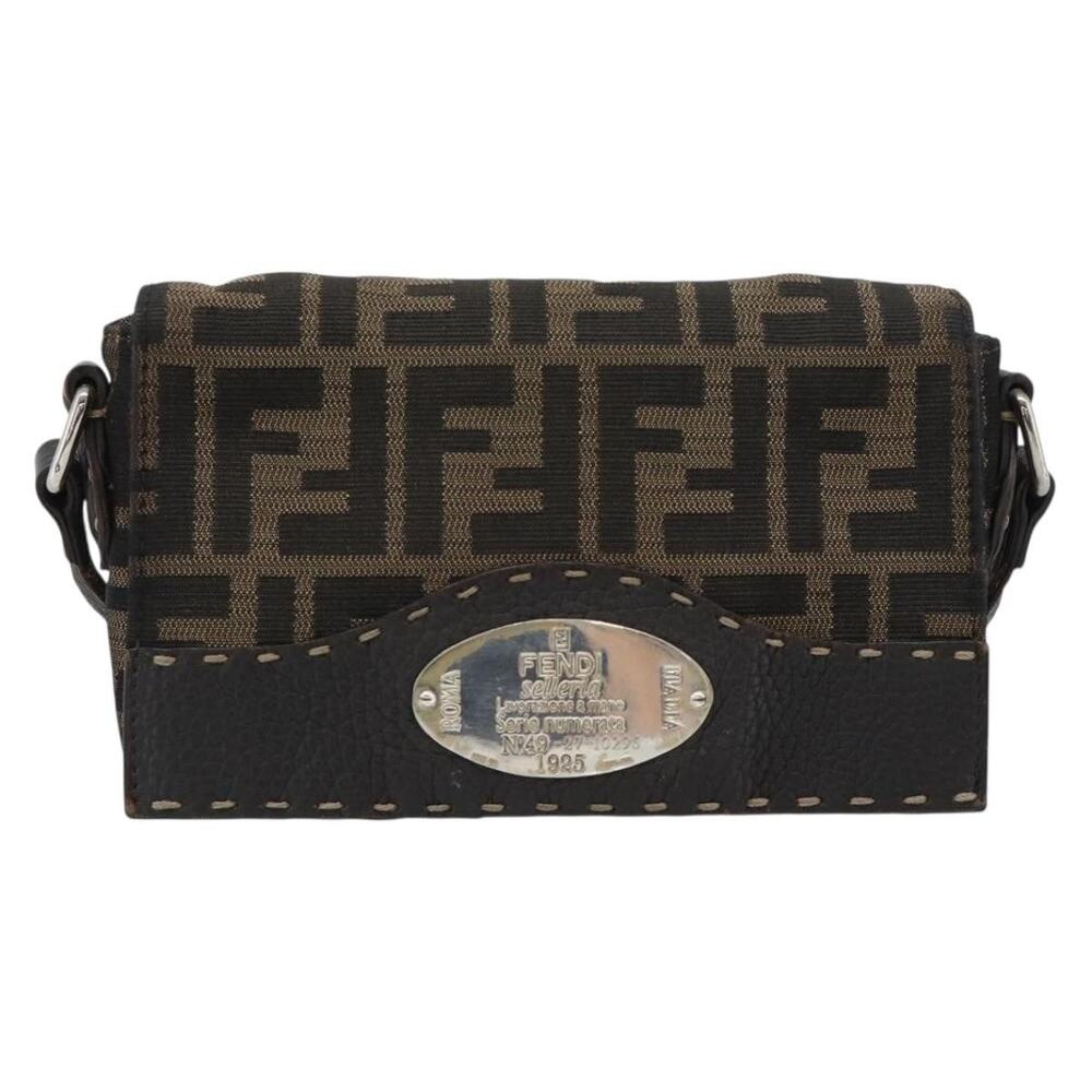 Fendi Zucca Shoulder Bag Black